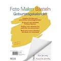Foto, Malen, Basteln. Wei�, Format A4. Geburtstags-Kalender: Immer w�hrendes Kalendarium