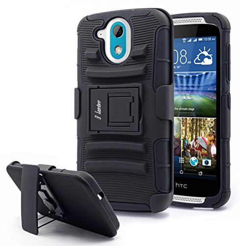 HTC Desire 526 Case, Nagebee - HTC Desire 526 (Verizon) Heavy Duty Hybrid Armor Dual Layer Rhino Kickstand Belt Clip Holster Combo Rugged Case for HTC Desire 526 (Holster Combo Black) HTC Desire 526 Case, Nagebee - HTC Desire 526 (Verizon) Heavy Duty Hybrid Armor Dual Layer Rhino Kickstand Belt Clip Holster Combo Rugged Case for HTC Desire 526 (Holster Combo Black)
