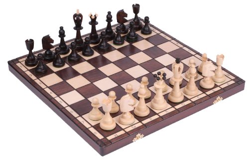 51sMWgkbF3L The Sultan   Unique Wood Chess Set with Chess Board & Storage, King 4 inches