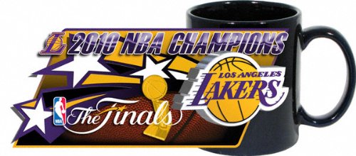 Los Angeles Lakers 2010 NBA Champions Sublimated Black Mug