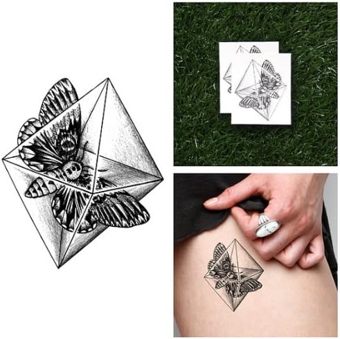 Crystal Moth Temporary Tatto (Set of 2)
