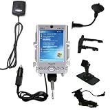 Car / Auto Multi Adapter Mount Holder GPS Navigation Kit for the Dell Axim x30 with built in charger - Gomadic Brand