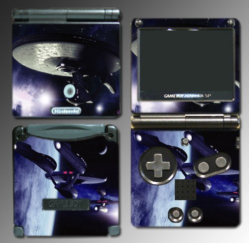  Star Trek USS Enterprise Game Vinyl Decal Skin Protector Cover #2 for Nintendo GBA SP Gameboy Advance Game Boy