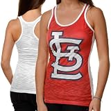 MLB Touch by Alyssa Milano St. Louis Cardinals Ladies Sublimated One Time Burnout Tank Top - Cardinal-Navy Blue (X-Large)