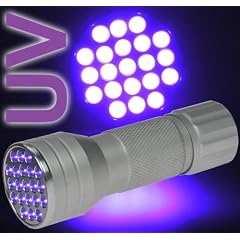 UV Licht 21 LED ALU Taschenlampe Lampe Leuchte Geocaching Modell ELECSA 1122