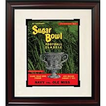 Navy vs. Mississippi 1955 Sugar Bowl Framed Art