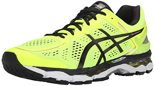 ASICS Men's Gel Kayano 22 Running Shoe, Flash Yellow/Black/Silver, 10 M US
