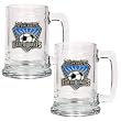 San Jose Earthquakes MLS 2pc 15oz Glass Tankard Set - Primary Team Logo by Great American Products
