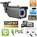 GW Security 5.0MP 1920P HD Network PoE Power Over Ethernet Outdoor Bullet IP Security Camera with 2.8-12mm Varifocal Zoom Len