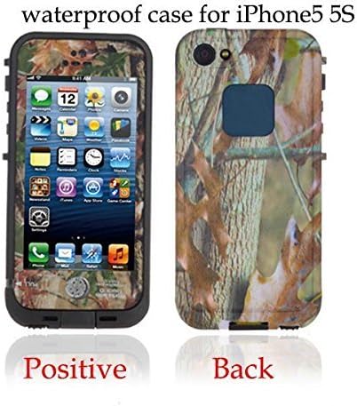 iPhone 5S Waterproof Cell Protective Case, City View(TM) Camouflage 6.6 ft Underwater Waterproof Dustproof Snowproof Shockproof Hard Armor Protective Cover Case For Apple iPhone 5/5S with Free Stylus Pen