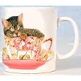 Storm in a Teacup - Tabby Cat - Mugs - Becher - Chope - Kaffeetasse - Haferl