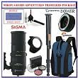 Wildlife Safari Adventure Package Features a Powerful Sigma 150-500mm f/5-6.3 AF APO DG OS HSM Telephoto Zoom Lens for Nikon Digital SLR Cameras