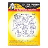 Aunt Marthas iron on transfers envelope for embroidery fabric painting quilting wearable art needlepoint & other crafts mondays child 3827 - B001GHZNEO