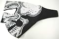 Black / White Skull Neoprene Motorcycle Facemask