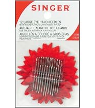Large Eye Hand Needles On Magnetic Card-12/Pkg