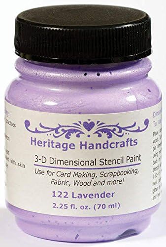 Heritage Handcrafts 3-D Dimensional Stencil Paint - Lavender - Paste 2.25 Oz.