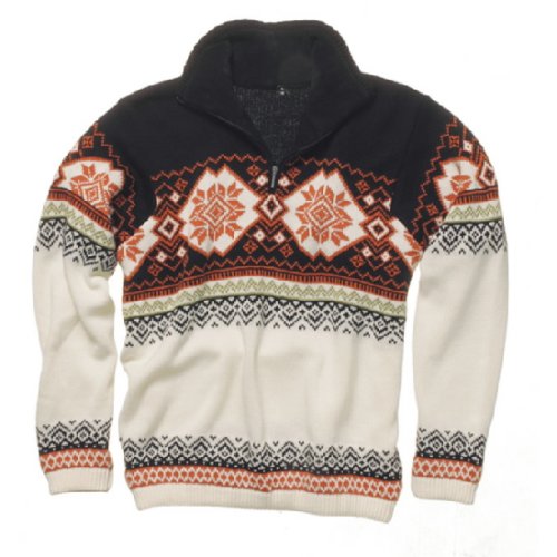 WhiteSeason Norweger Pullover Männer, offwhite