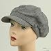 Wool Stripe Newsboy Hat-Grey