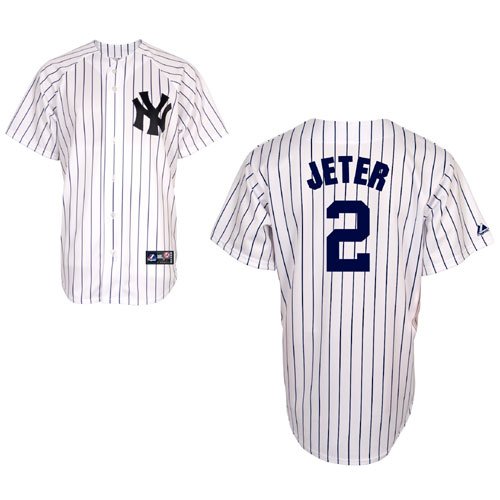 New York Yankees Replica Derek Jeter Home Jersey - White/Navy Extra Large