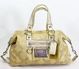 - 	 Coach Signature Poppy Lurex Duffle Satchel Bag Purse 15863 Goldmine Reviewed