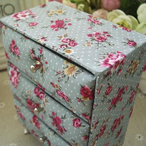 3-layer Jewelry Box Necklace Bracelet Earring Display Case Organizer Cabinet