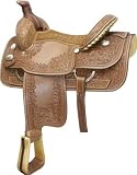 Saddlesmith of Texas Motes Oakleaf Border Tool Roper - Dark Pecan - 16