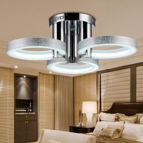 LightInTheBox Chandelier LED Modern Silver 3 Lights, Modern Home Ceiling Light Fixture Flush Mount, Pendant Light Chandeliers Lighting, Home Color=Silver;Light Source Color=White;Voltage=90-240V