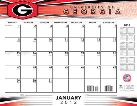 Georgia 2012 Desk Calendar