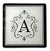 Monogram Elegant Glass Trivet - A
