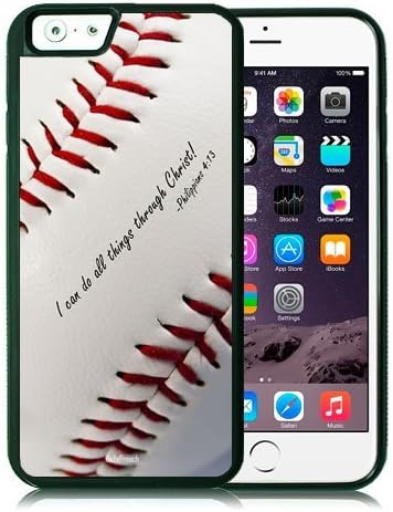 Philippians 4:13 Baseball iPhone 6 Rubber Case - Christian Theme - Bible Verse Baseball Philippians 4:13