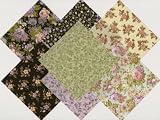 42 4" Lavender Floral Quilt Fabric Squares Kit
