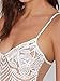 Choies Women's White Sexy Lace Deep V Neck Spaghetti Strap Crop Top Beach Crop Top