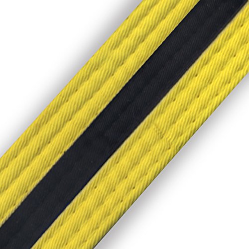 Macho Rank Karate Belts w/ Black Stripe Yellow Size 1 Sporting