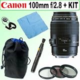 Canon EF 100mm f/2.8 Macro USM Lens + Deluxe Accesssory Kit