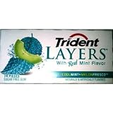 Trident Layers Cool Mint And Melon Fresco, 14-Count (Pack of 12) ~ Trident