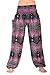 Bangkokpants Hippie Pants Peacock Black Purple Stripe One Size US Size 0-12