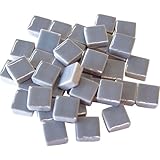 Jennifer's Mosaics 1-Pound 3/8-Inch Deco Ceramic Mosaic Tile, Light Gray
