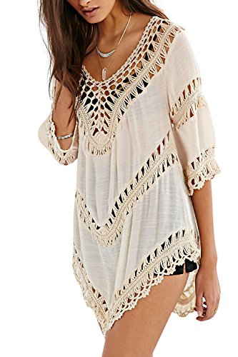 Dora Bridal® Womens Sexy Crochet Hollow Out Cover-ups Beachwear Swimwear Dress