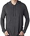 Yoga Clothing For You Mens Lightweight Hoodie Tee Shirt, XL Heather Dark Grey