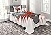 Lunarable Games Bedspread Set Twin Size, Kids Video Games Themed Design in Retro Style Gamepad Console Entertainment, Decorative Quilted 2 Piece Coverlet Set with Pillow Sham, Orange White
