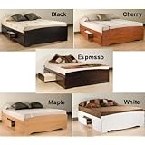 Queen Size Storage Platform Bed w/6-Underbed Dresser Drawers - BQ-6200