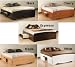 Queen Size Storage Platform Bed w/6-Underbed Dresser Drawers - BQ-6200