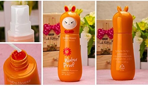 [Korea] MegaUniversal ® DoDo House Ultra Sheer Waterproof Continuous Sunscreen Spray and Lotion Moisturizer for Face & Body Travel Size 100ml (Orange)