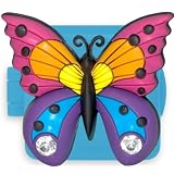 GeoPalz Kids Butterfly Digital Tri-Axis Motivational Pedometer for Walking, Running and Earning Prizes