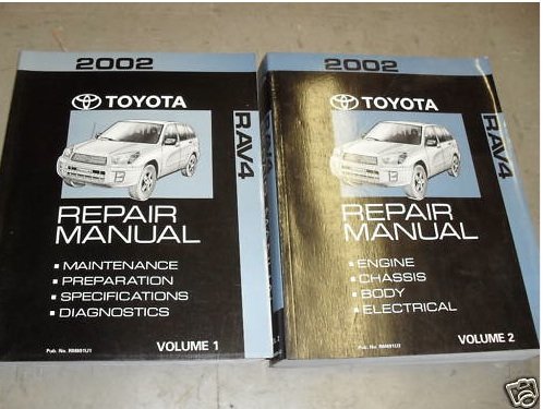2002 Toyota Rav4 Service Shop Repair Manual Set OEM 02 (2 volume set plus wiring diagram)