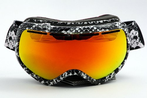 Von Zipper Skylab Snow Goggle,Blackout Satin Frame/Fire Chrome Lens,One Size
