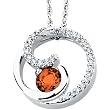 14K White Gold Mexican Fire Opal and Diamond Necklace
