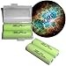 HQRP Four Rechargeable NiMH Batteries for CREATIVE NOMAD Jukebox C Digital Audio Player plus Coaster