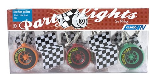 Camco Manufacturing, Inc. 42658 RV Party Lights Race Tires and Flags by Camco Manufacturing Inc.