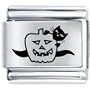 Cat & Jack O Lantern Holiday Italian Charm